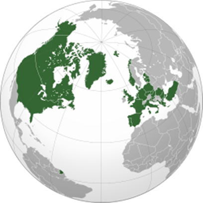 North Atlantic Treaty Organization (orthographic projection).svg