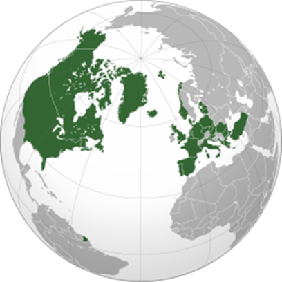 North Atlantic Treaty Organization (orthographic projection).svg